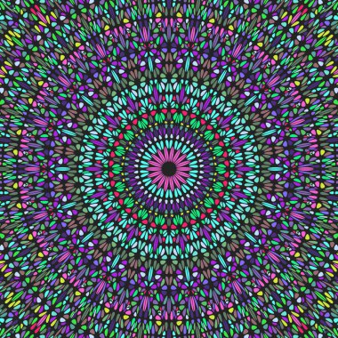 Soyut dinamik geometrik yuvarlak süsleme şablonu