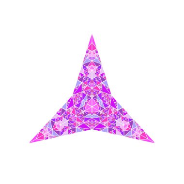 Soyut renkli üçgen mozaik yıldız sembolü