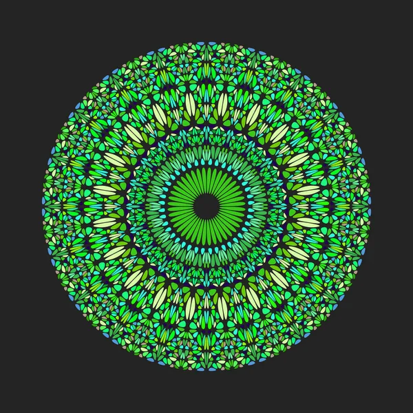 Géométrique coloré circulaire ronde pierre gemme ornement mandala art — Image vectorielle