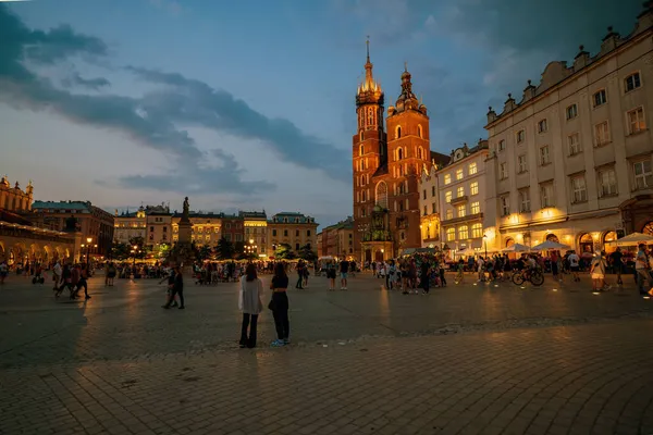 Озил Польша Июля 2021 Года Церковь Святой Марии Главной Площади — стоковое фото