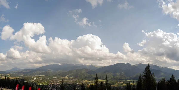 Надихає Панорама Краєвид Гір Прекрасний День Влітку Татри Гірської Гряди — стокове фото
