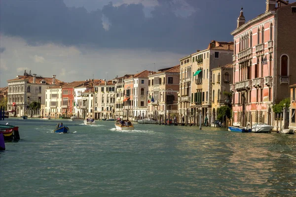 Venecia Italia Septiembre 2018 Gran Canal Visto Desde Puente Rialto — Foto de Stock