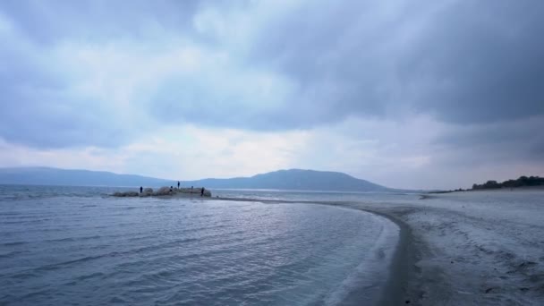 Wide Angle Salda Lake Mid Size Crater Lake Burdur Salda — ストック動画