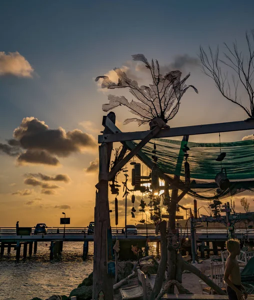 Belo Pôr Sol Sobre Lago — Fotografia de Stock