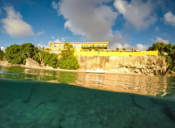 Plan Panoramique Beau Bord Mer Pour Fond — Photo