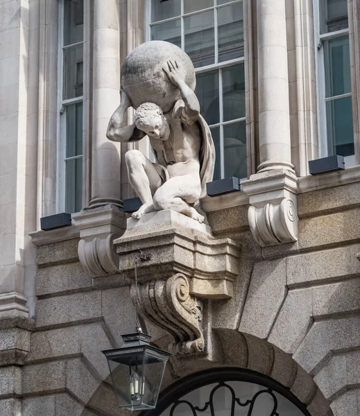 Estátua Homem Cidade Londres — Fotografia de Stock