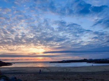 Arka plan için güzel deniz kıyısı manzarası.