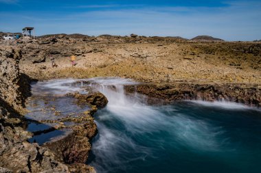 Arka plan için güzel deniz kıyısı manzarası.