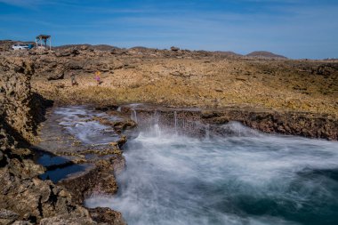 Arka plan için güzel deniz kıyısı manzarası.
