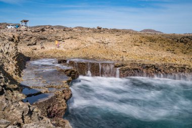 Arka plan için güzel deniz kıyısı manzarası.