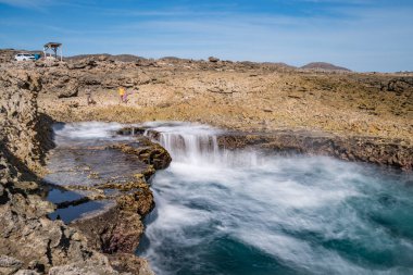 Arka plan için güzel deniz kıyısı manzarası.