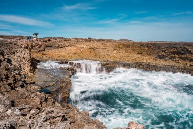 Arka plan için güzel deniz kıyısı manzarası.