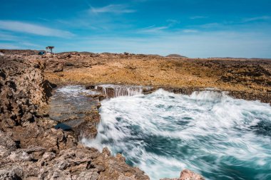 Arka plan için güzel deniz kıyısı manzarası.