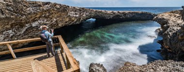 Arka plan için güzel deniz kıyısı manzarası.