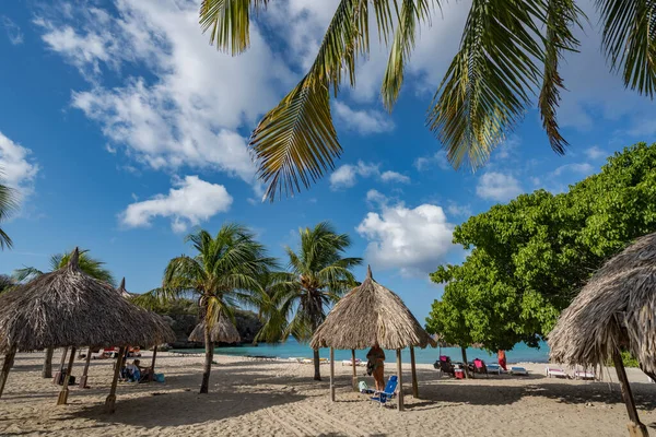 Luzes Natal Vistas Redor Ilha Caribenha Curaçao — Fotografia de Stock