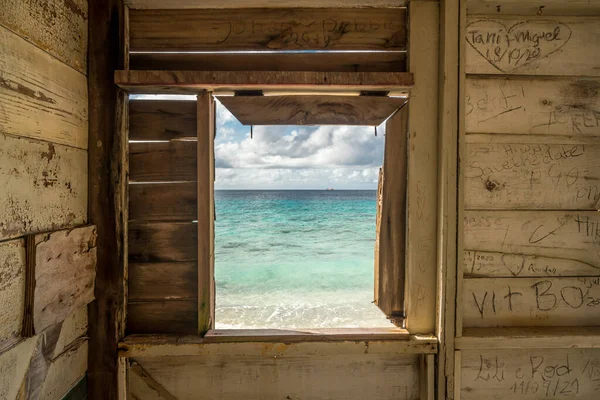 Julbelysning Utsikt Över Den Karibiska Curacao — Stockfoto