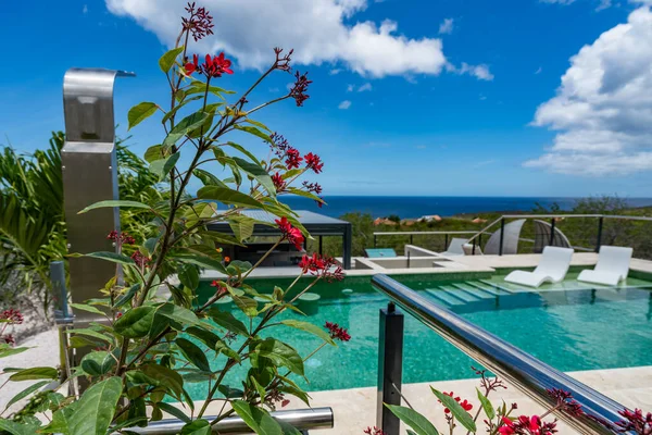 Hotel Lusso Resort Piscina Con Una Splendida Vista Sul Mare — Foto Stock