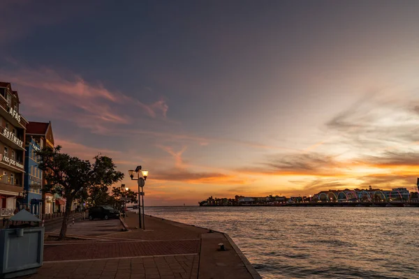 Magnifique Coucher Soleil Avec Mer Ciel — Photo