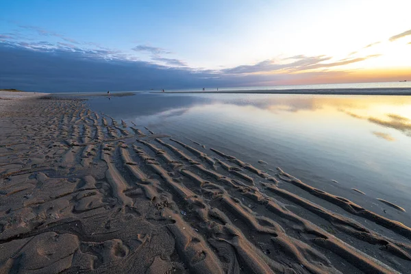 Sansibar Beach Coucher Soleil Sur Sylt Allemagne — Photo