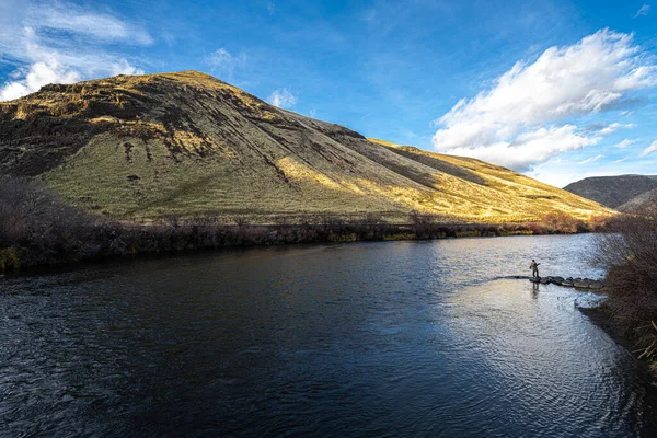 Fliegenfischen Yakima River — Stockfoto
