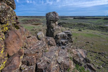 Columbia Ulusal Vahşi Yaşam Sığınağı 'ndaki manzara, WA