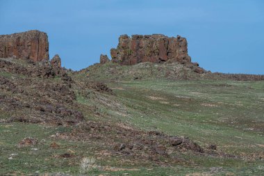 Columbia Ulusal Vahşi Yaşam Sığınağı 'ndaki manzara, WA