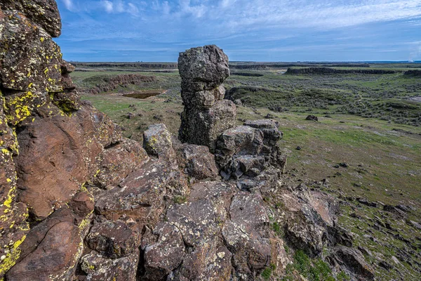 Columbia Ulusal Vahşi Yaşam Sığınağı 'ndaki manzara, WA