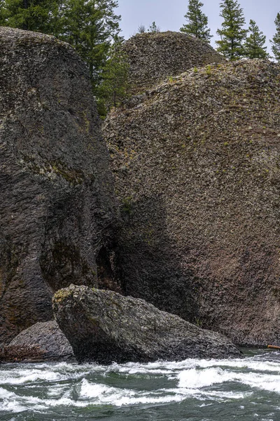Rocks Spokane River Washington State — Stock Photo, Image