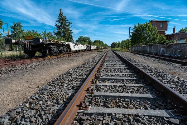 Railroad Tracks Mecklenburg Vorpommern Germany — Stock Fotó