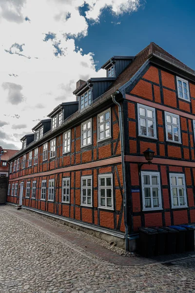 Old Fachwerk Style House Στο Waren Γερμανία — Φωτογραφία Αρχείου