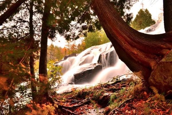 Beautiful Hidden View Bond Falls Haight Township Michigan Ontonagon River — Stock Photo, Image