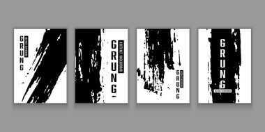 Vektör pankartı grunge fırça desenini kaplamalı. Sancak, poster, broşür için soyut kitap kapağı tasarım unsuru grunge şekil kırpma maskesi.