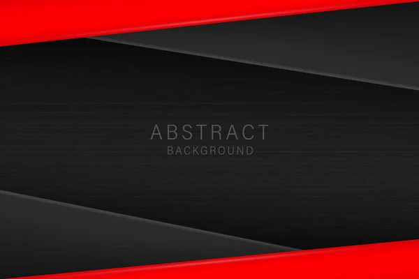 Vector Abstracto Rojo Negro Metálico Fondo Fulurístico Lujo Moderno — Vector de stock