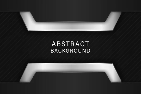 Dimensción Abstracta Vectorial Gris Sobre Fondo Rayado Oscuro Elemento Diseño — Vector de stock