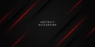 Koyu gri metalik çakışma dizaynında vektör kırmızı neon ışığı. Fütürist teknoloji geçmişi.