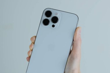 iPhone 13 Pro Max in Silver. 