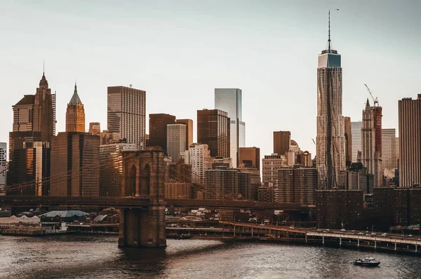Бруклінський Міст Нью Йорку Бруклін Нью Йорк Сша — стокове фото