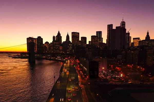 Vista Del Horizonte Nueva York Manhattan Nueva York Estados Unidos — Foto de Stock