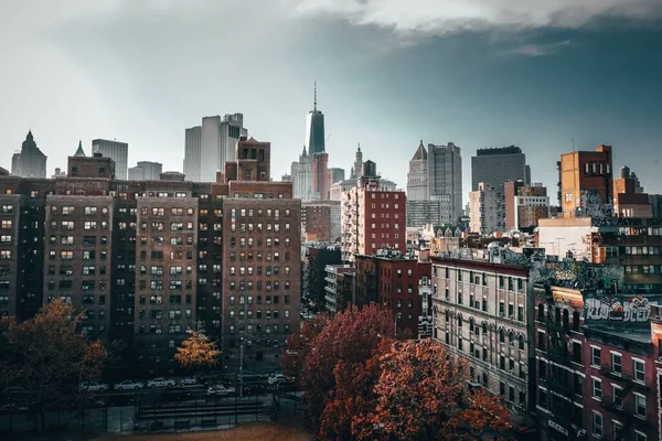 Widok Panoramę Nowego Jorku Manhattan Nowy Jork Usa — Zdjęcie stockowe