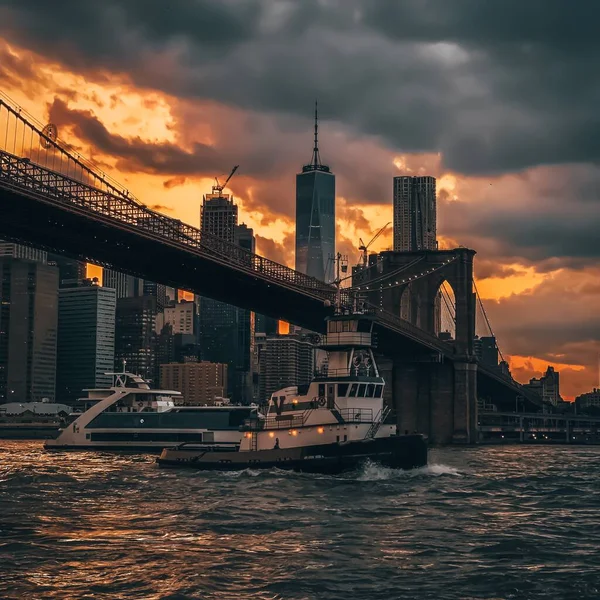 Ponte Brooklyn New York Brooklyn New York Stati Uniti — Foto Stock