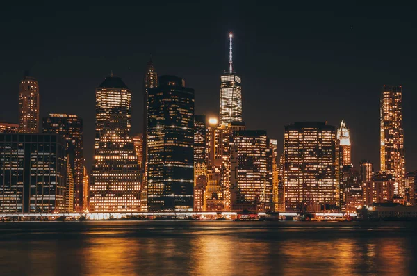 Pohled Panorama New Yorku Manhattan New York Usa Royalty Free Stock Obrázky