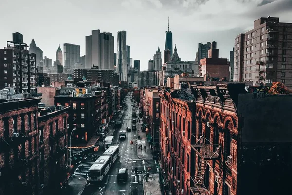 Pohled Panorama New Yorku Manhattan New York Usa Stock Fotografie