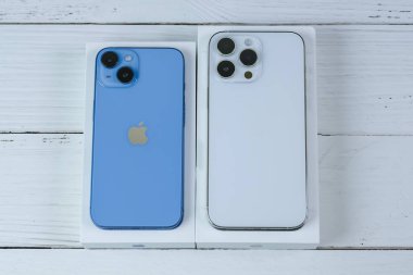 iPhone 14 ve iPhone 14 Pro Max. Manhattan, New York, ABD 4 Ekim 2022.