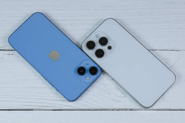 iPhone 14 ve iPhone 14 Pro. Manhattan, New York, ABD 4 Ekim 2022.