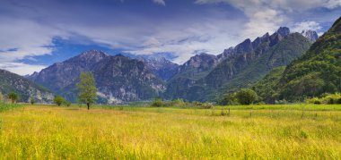 güzel yaz peyzaj İtalya Alpleri'nde