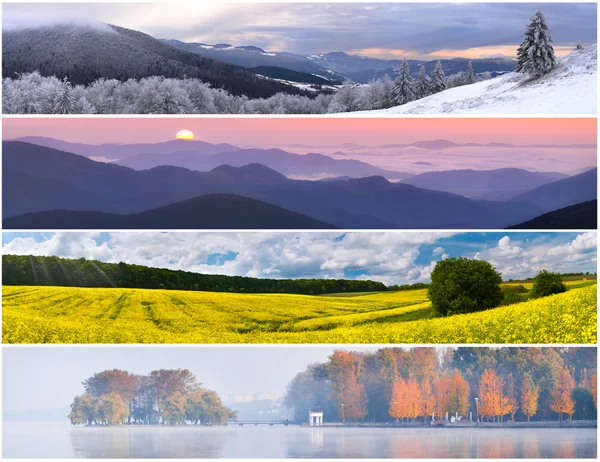 一連の四季風景 — ストック写真