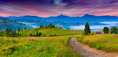 sabah Karpat Dağları Panoraması.