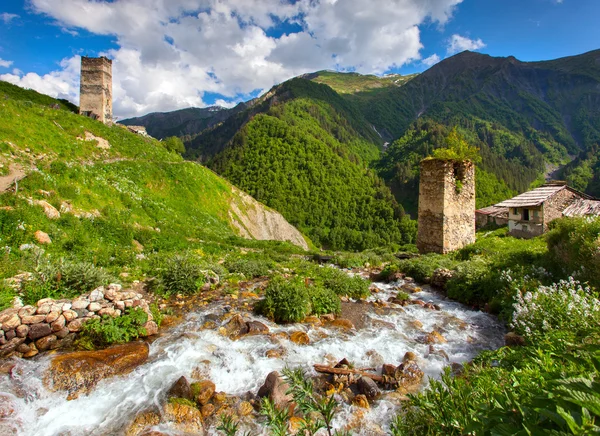 Vista del villaggio di adishi. — Foto Stock