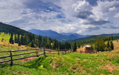 Dağlarda yaz manzarası