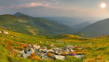 Dağlarda sonbahar manzarası